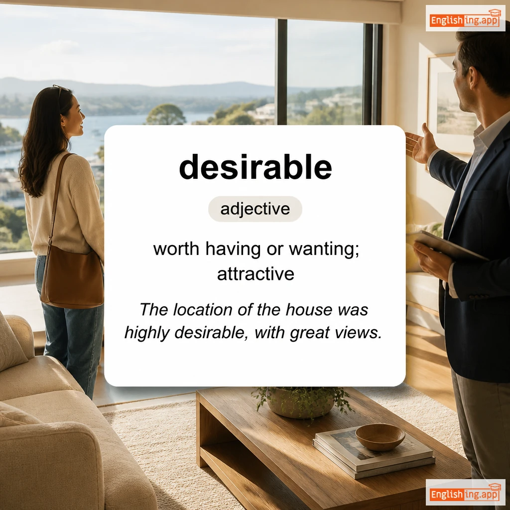 desirable definition card — visual illustration of the meaning
