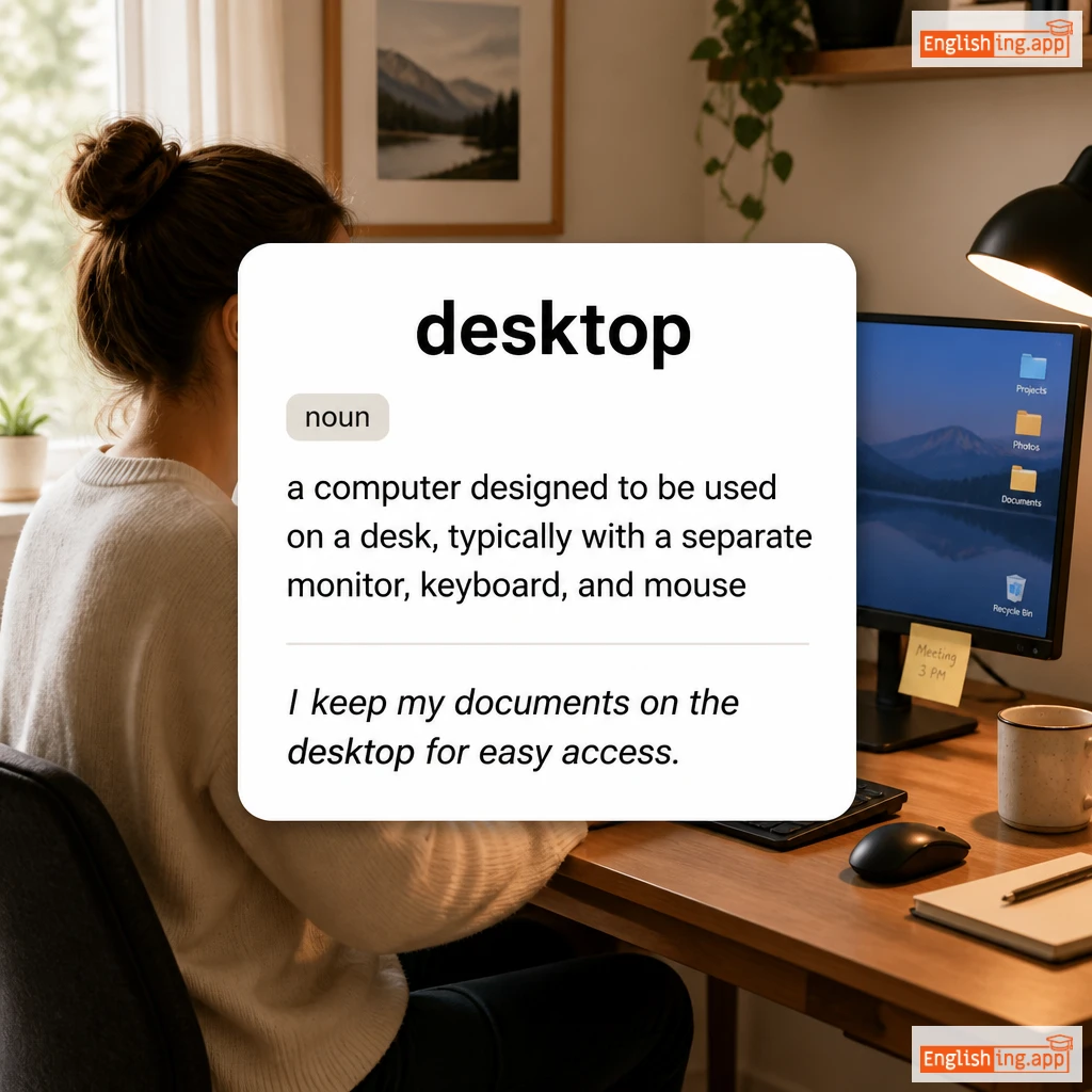 desktop definition card — visual illustration of the meaning