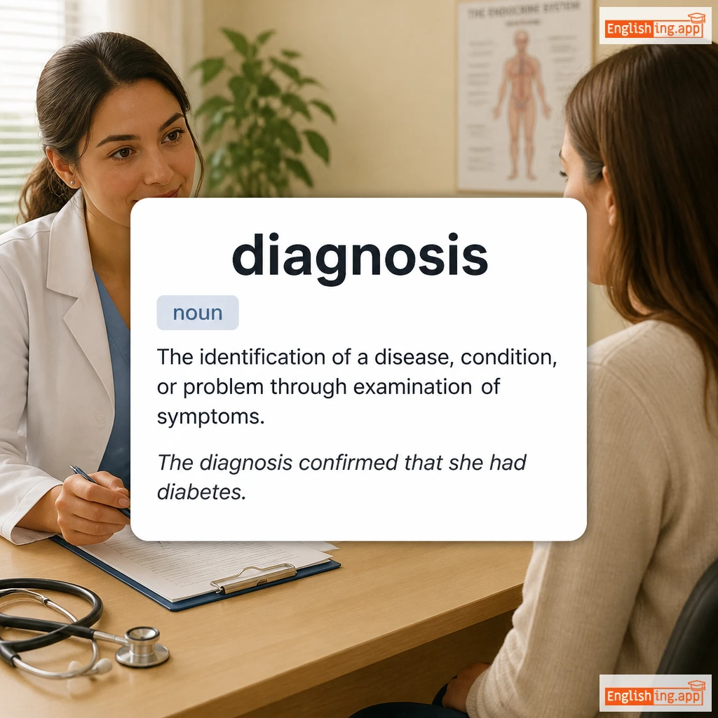 diagnosis definition card — visual illustration of the meaning
