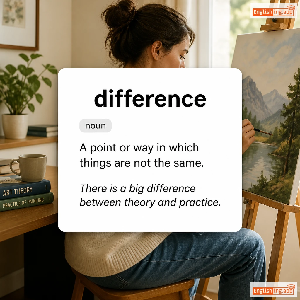 difference definition card — visual illustration of the meaning