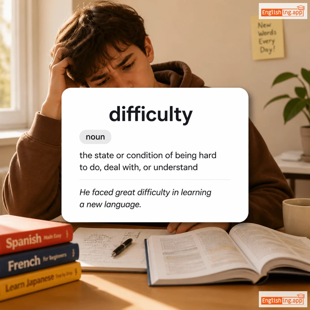 difficulty definition card — visual illustration of the meaning