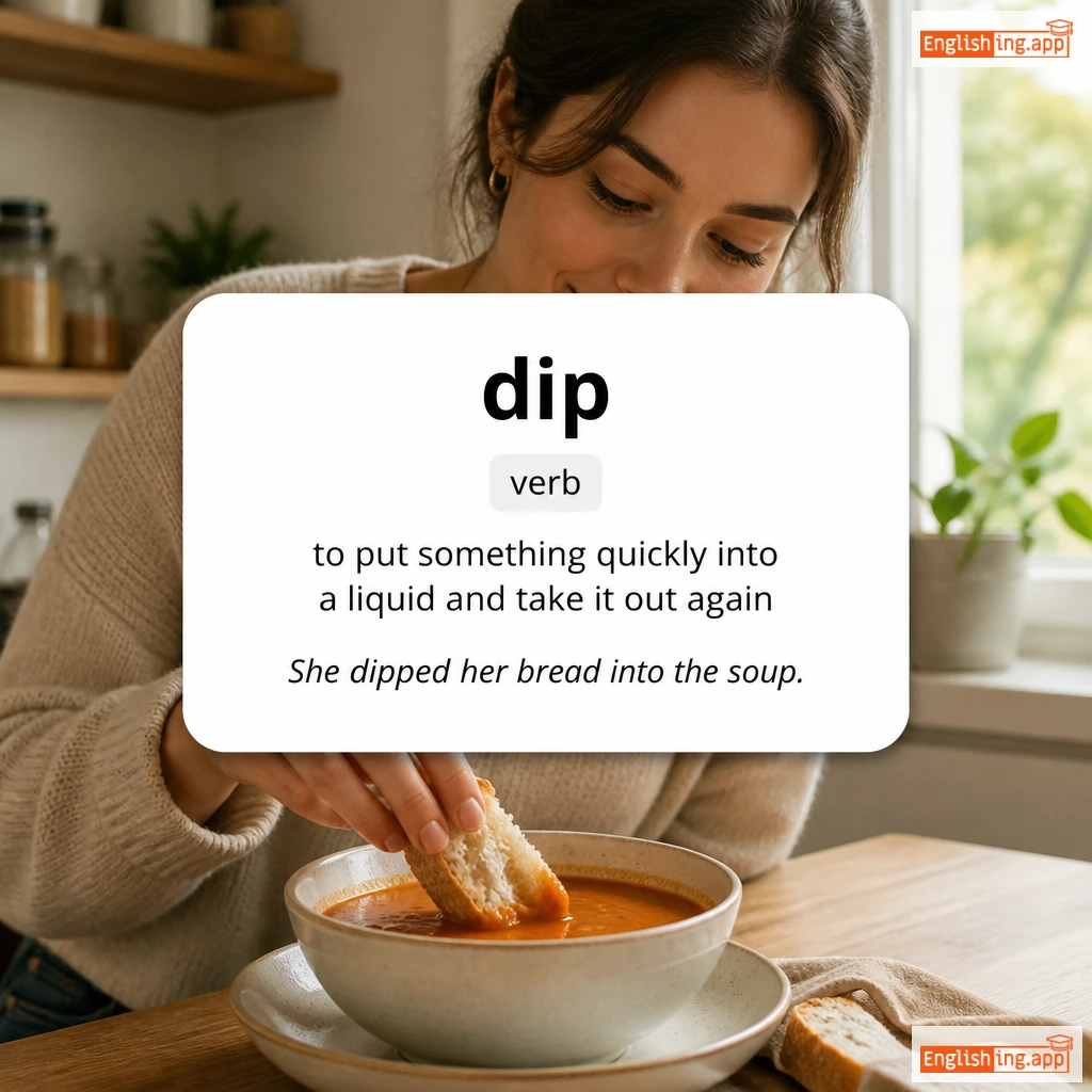 dip definition card — visual illustration of the meaning