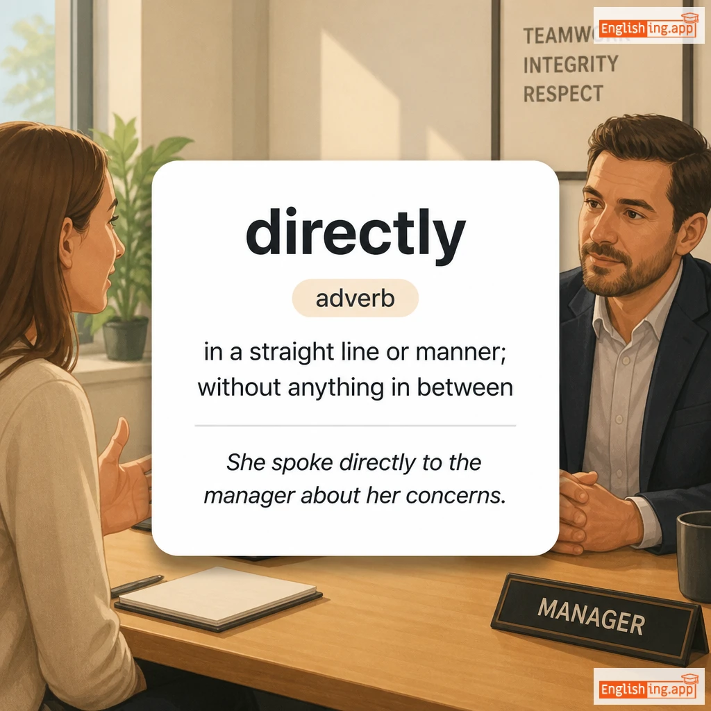 directly definition card — visual illustration of the meaning