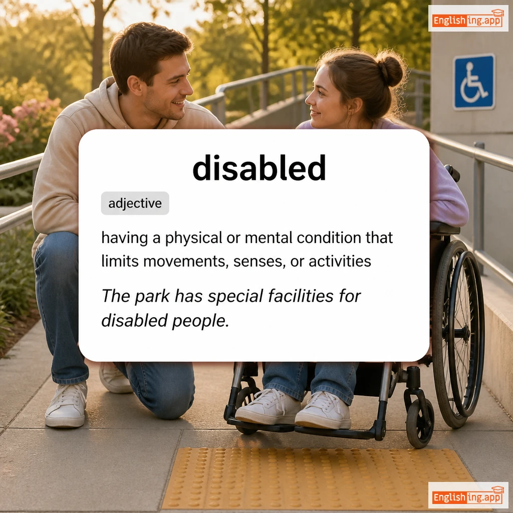 disabled definition card — visual illustration of the meaning