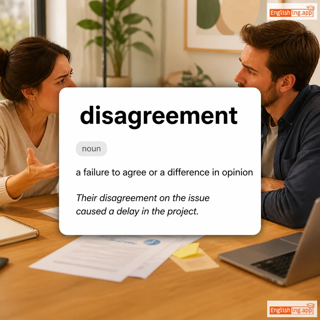 disagreement definition card — visual illustration of the meaning