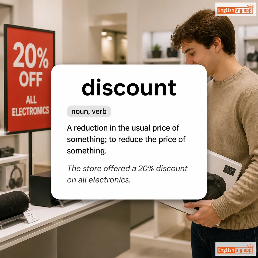 discount definition card — visual illustration of the meaning