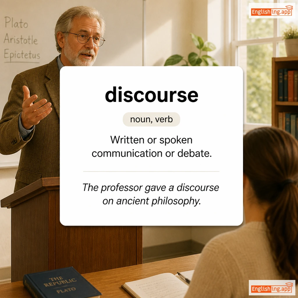 discourse definition card — visual illustration of the meaning