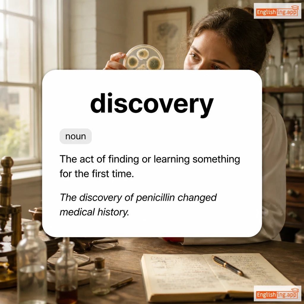 discovery definition card — visual illustration of the meaning