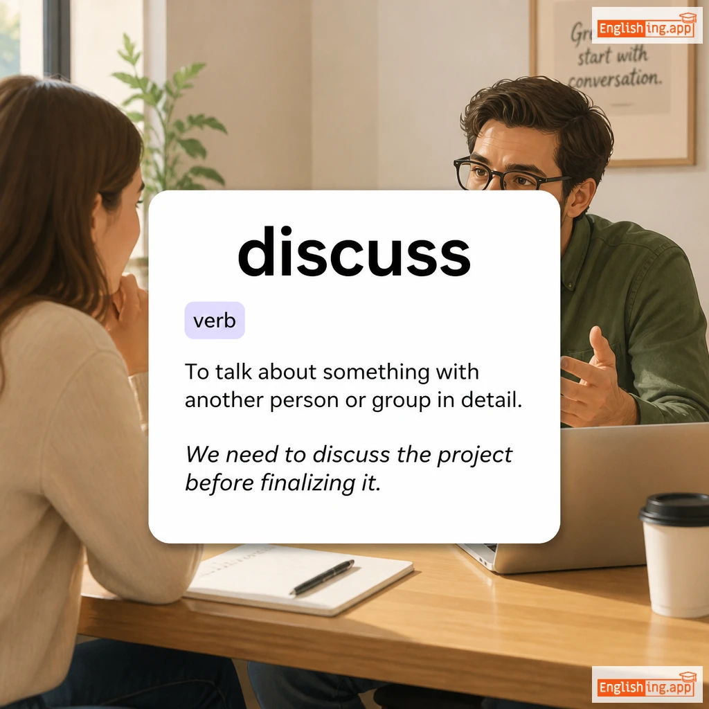 discuss definition card — visual illustration of the meaning