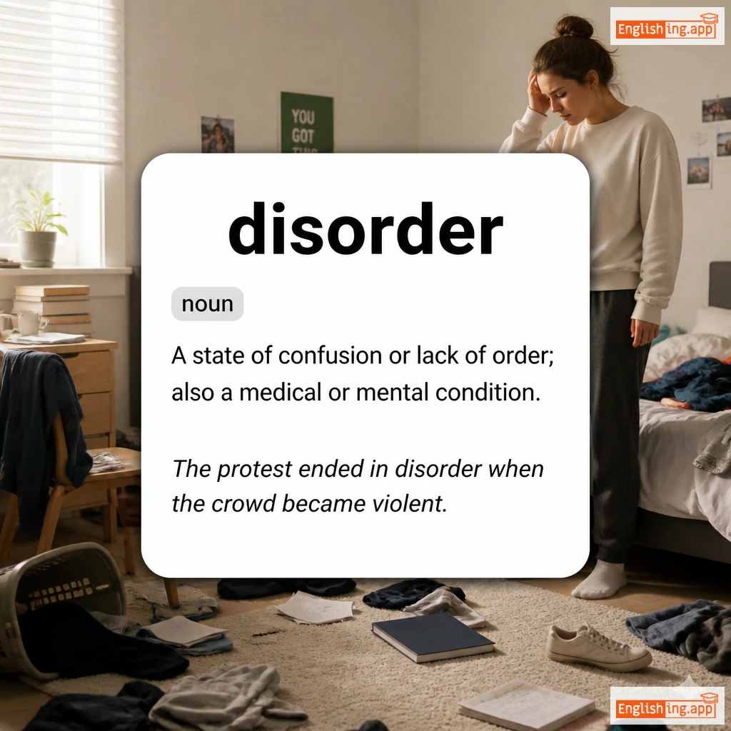 disorder definition card — visual illustration of the meaning