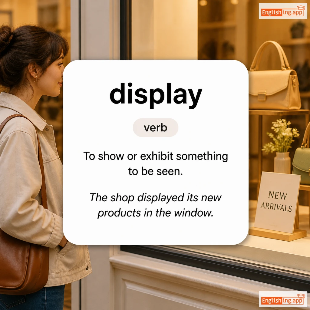 display definition card — visual illustration of the meaning