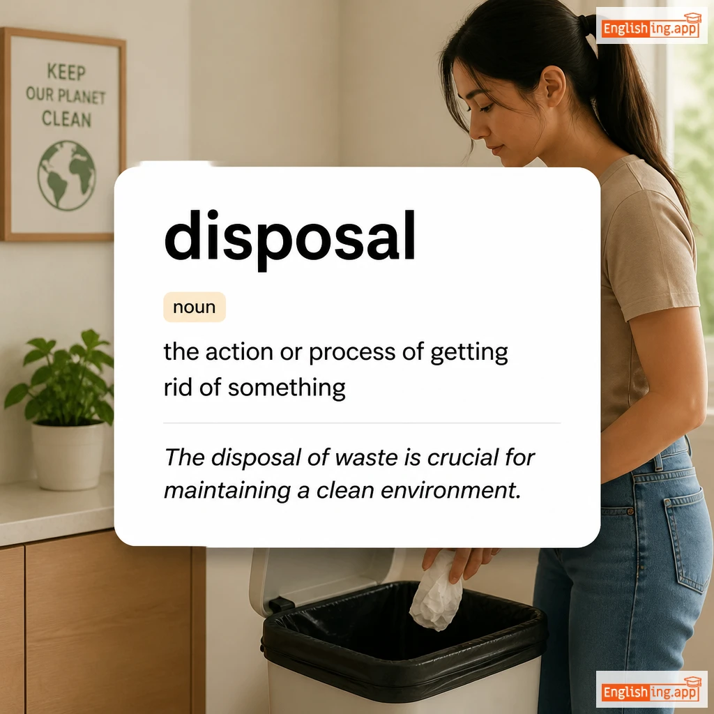 disposal definition card — visual illustration of the meaning