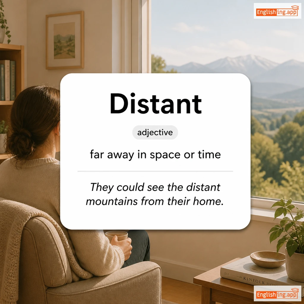Distant definition card — visual illustration of the meaning