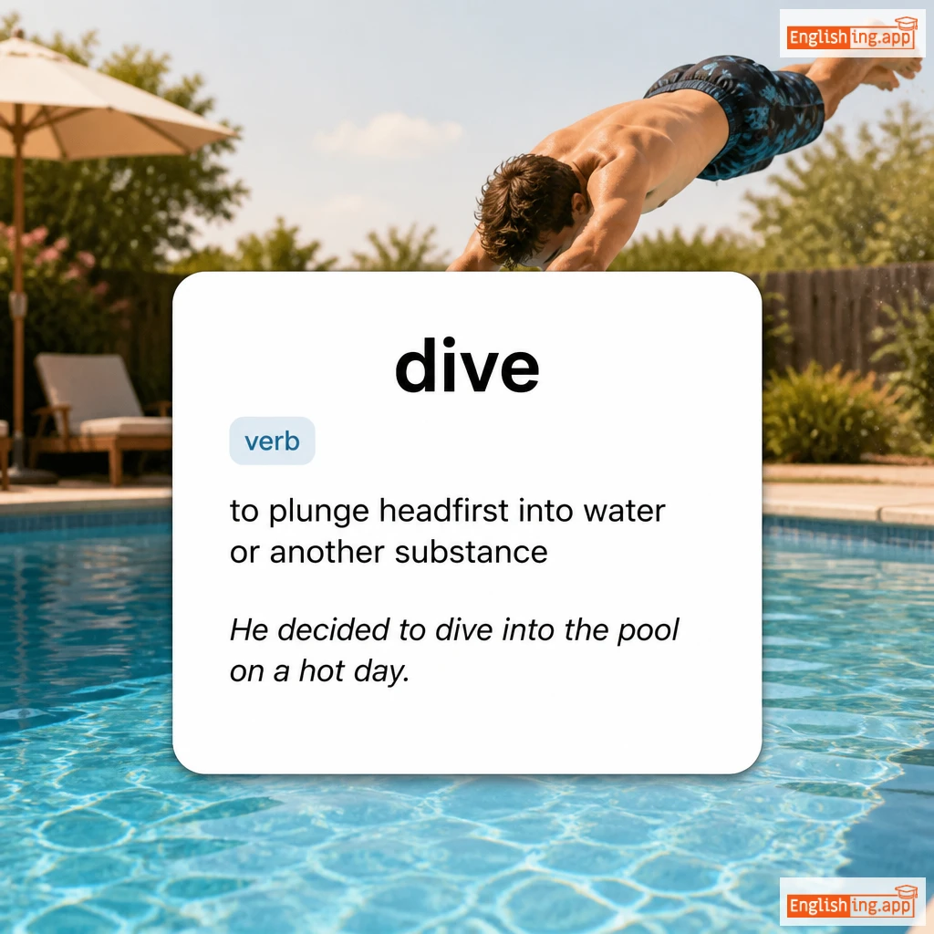 dive definition card — visual illustration of the meaning