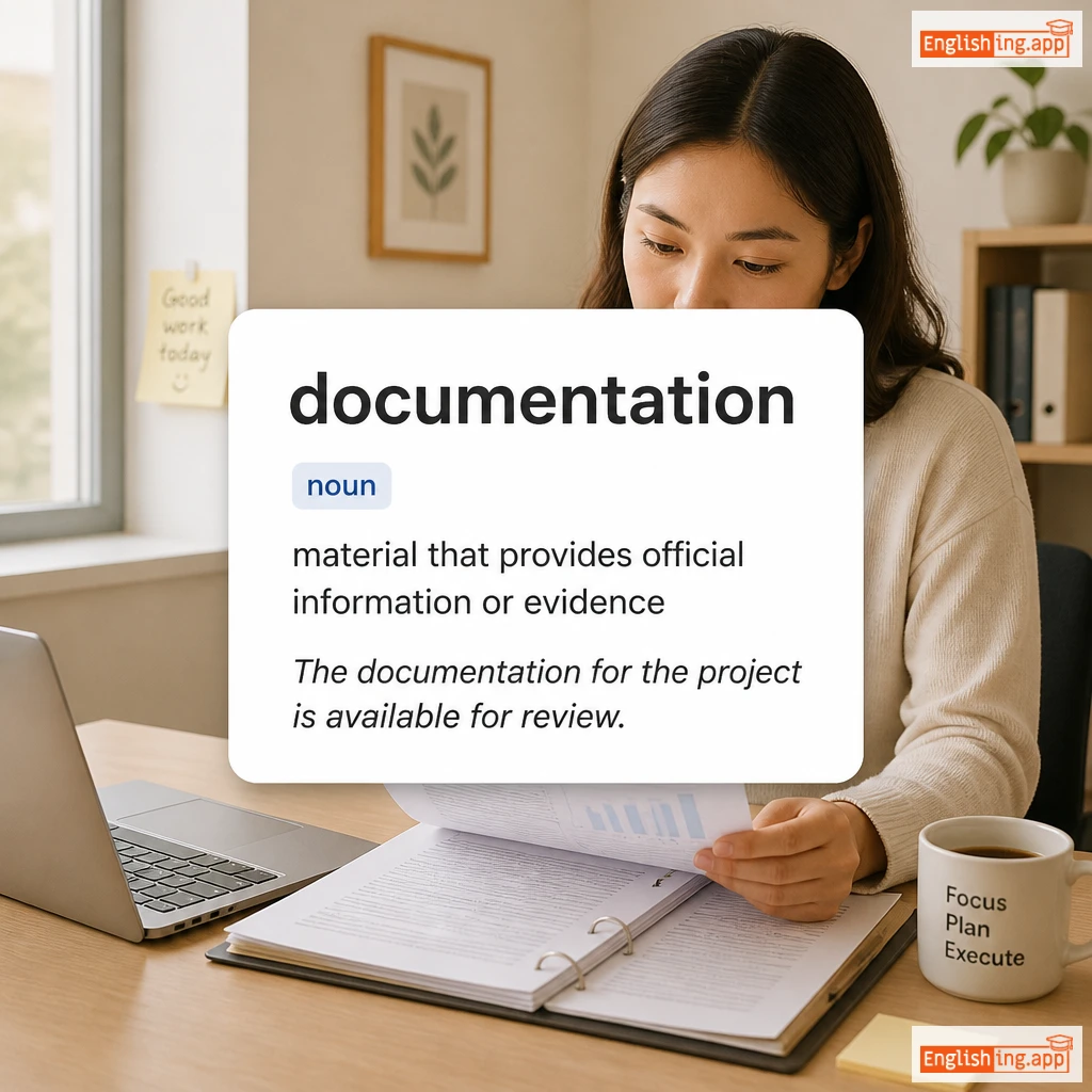 documentation definition card — visual illustration of the meaning