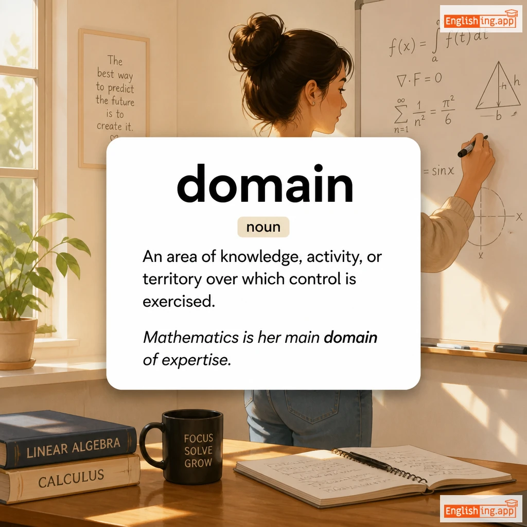 domain definition card — visual illustration of the meaning