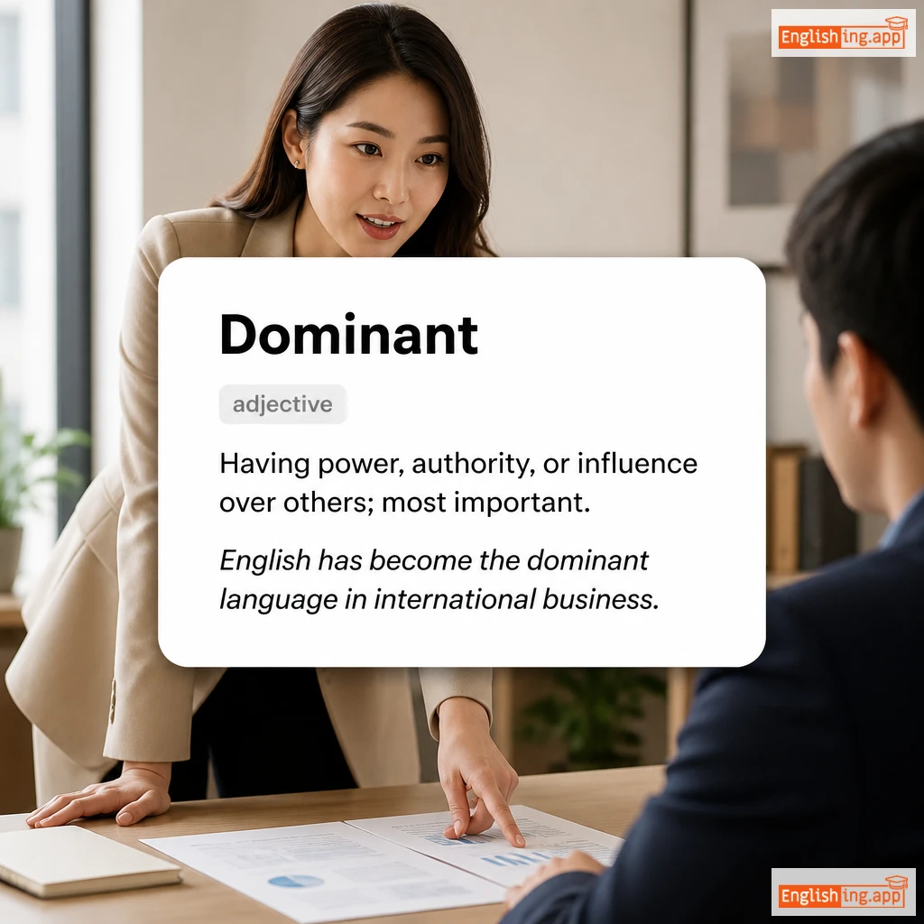 Dominant definition card — visual illustration of the meaning