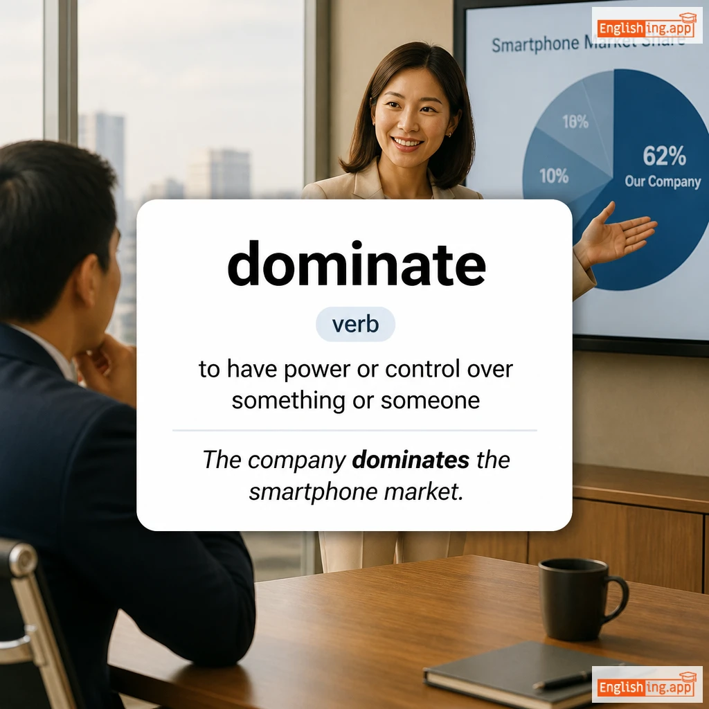 dominate definition card — visual illustration of the meaning