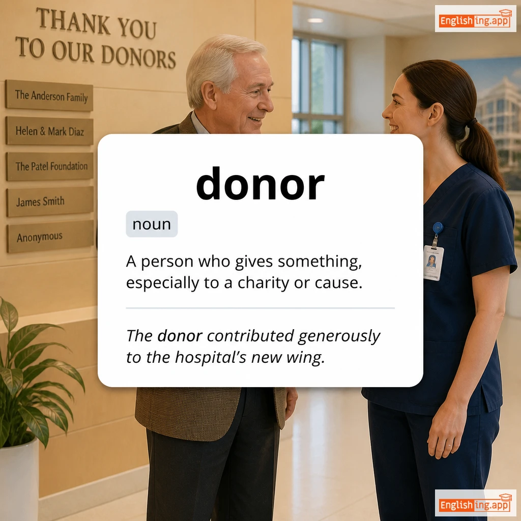 donor definition card — visual illustration of the meaning