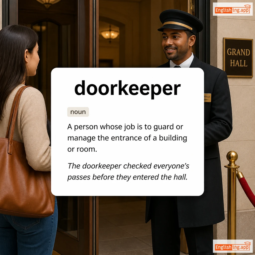 doorkeeper definition card — visual illustration of the meaning