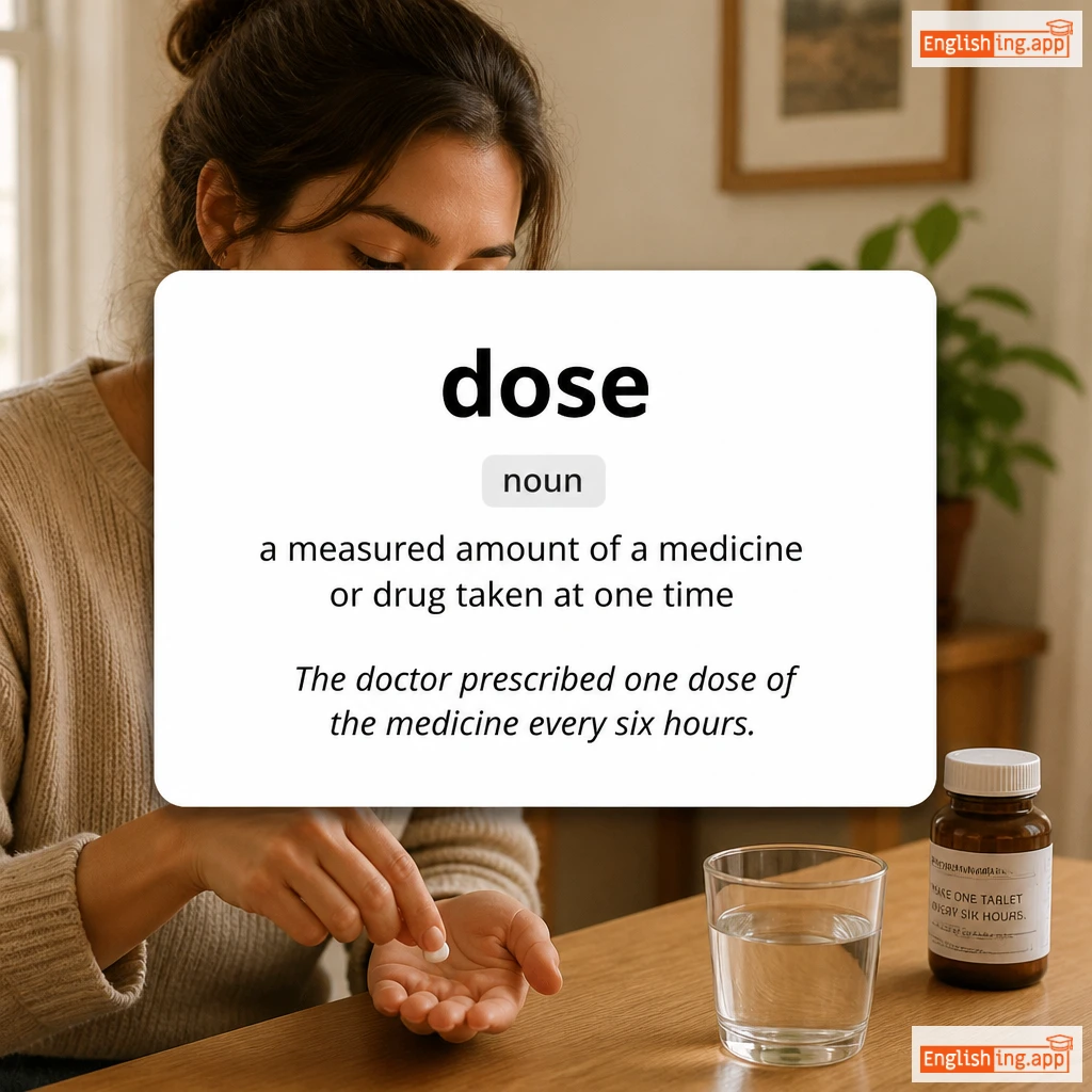 dose definition card — visual illustration of the meaning