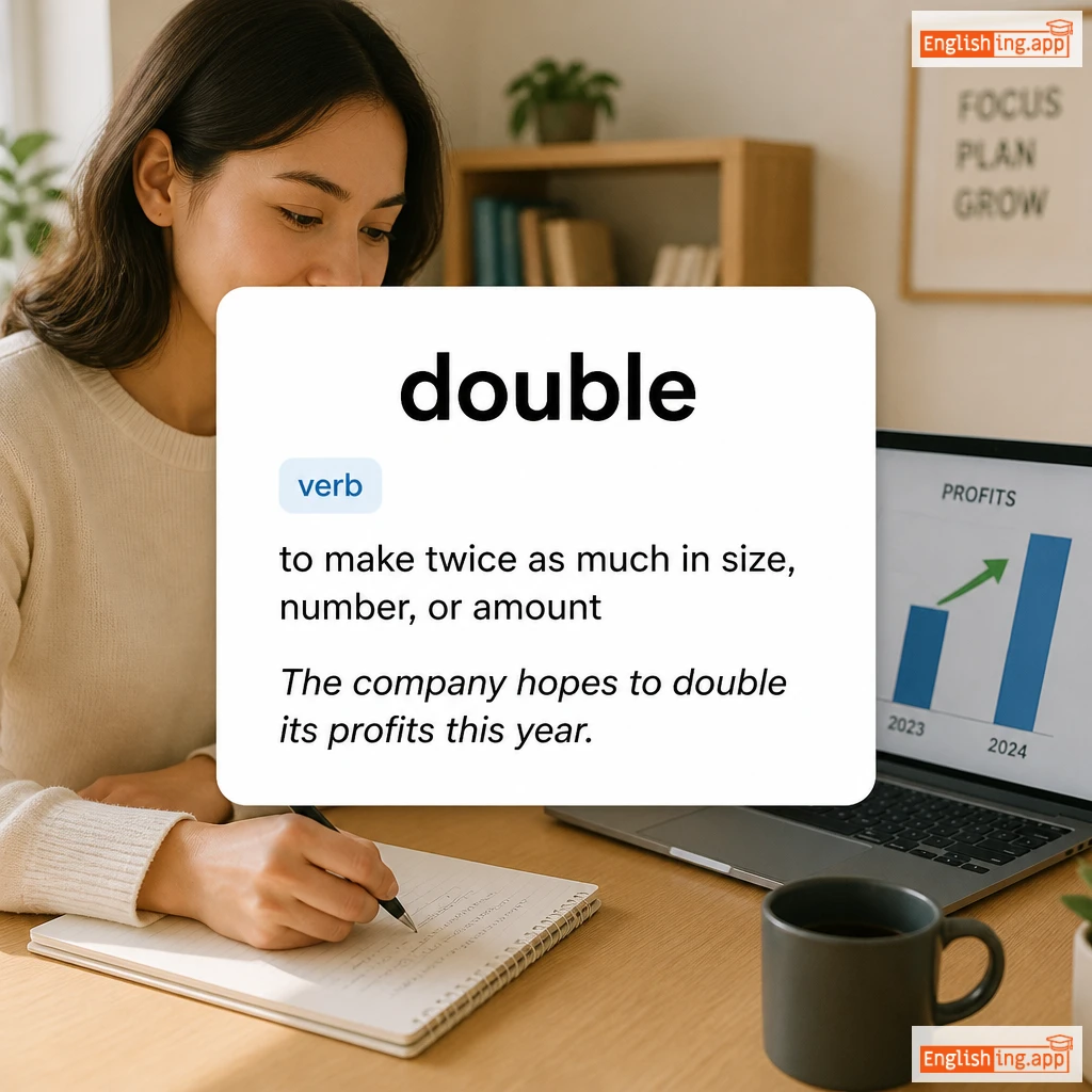 double definition card — visual illustration of the meaning