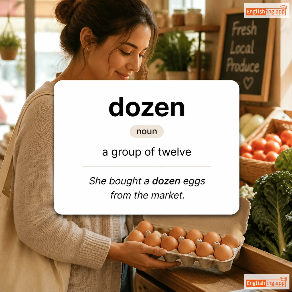 dozen definition card — visual illustration of the meaning