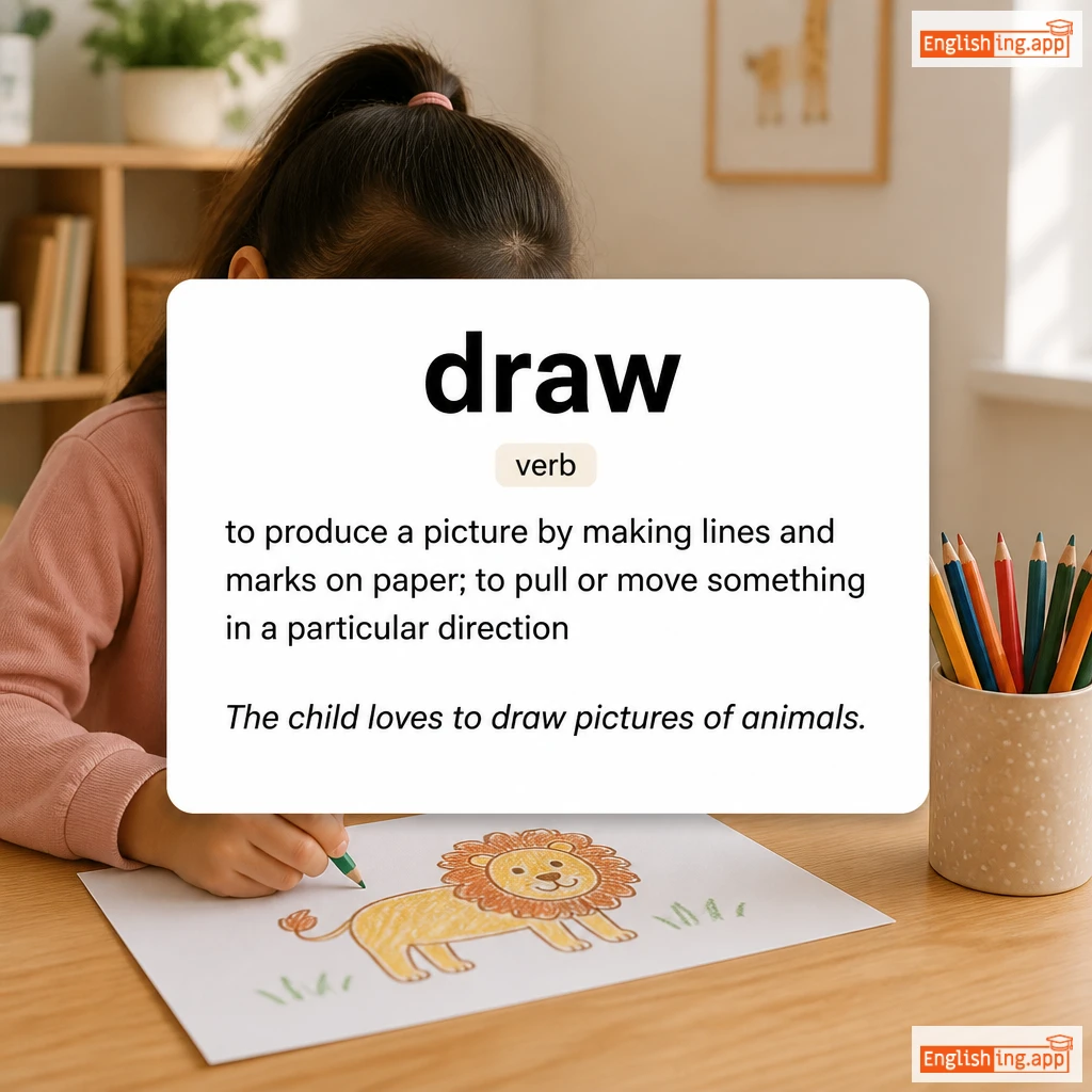 draw definition card — visual illustration of the meaning