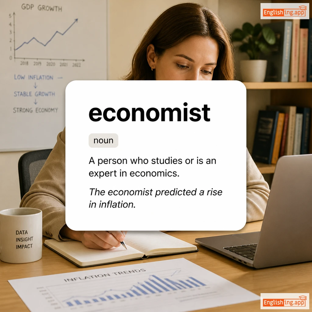 economist definition card — visual illustration of the meaning