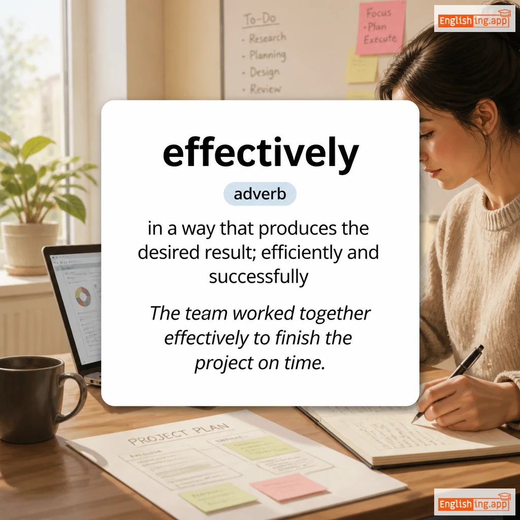 effectively definition card — visual illustration of the meaning