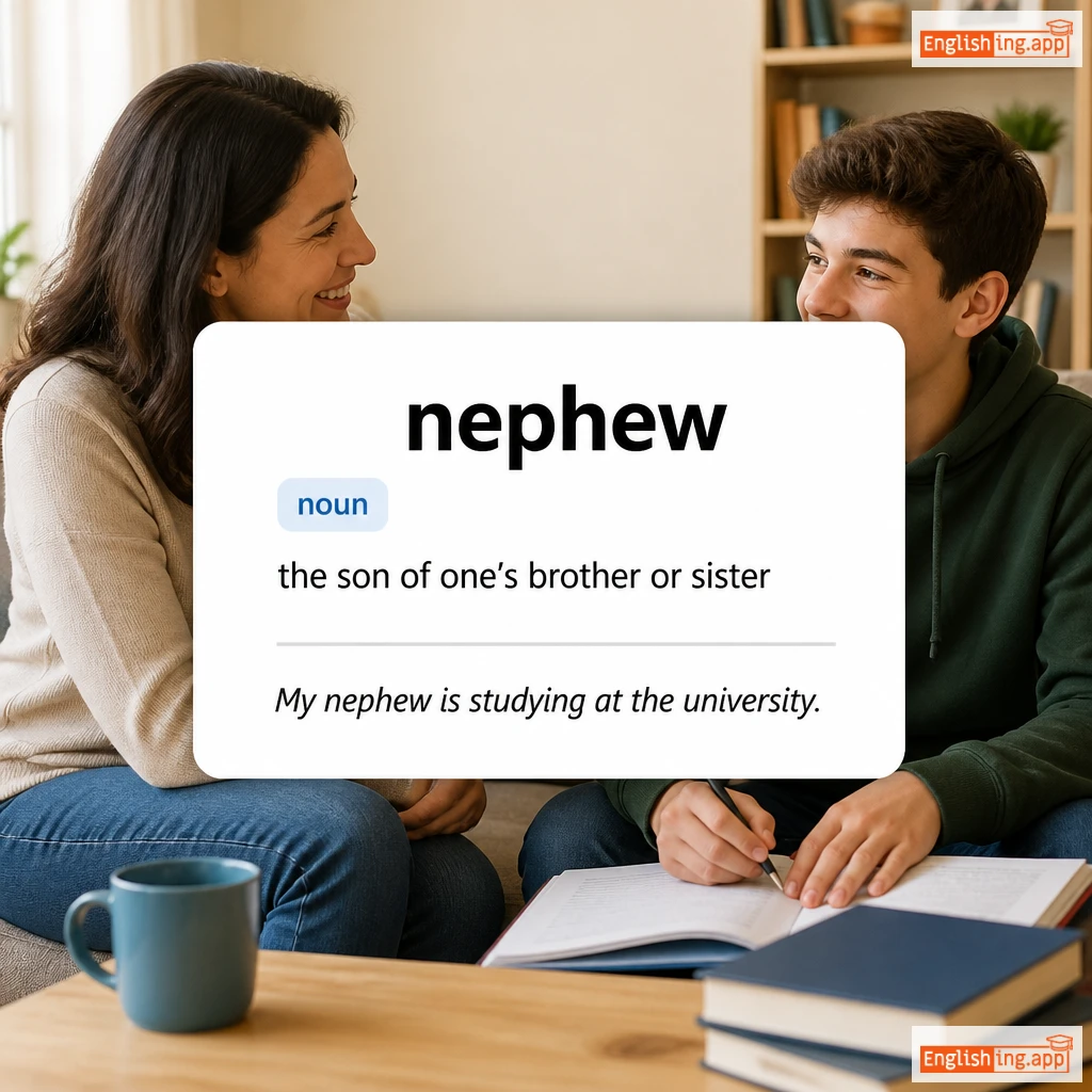 nephew definition card — visual illustration of the meaning