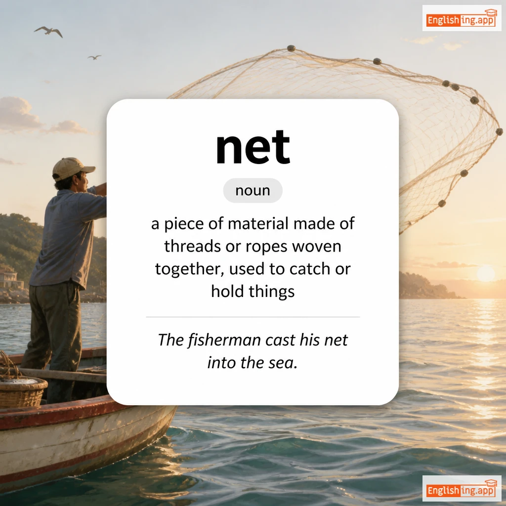 net definition card — visual illustration of the meaning