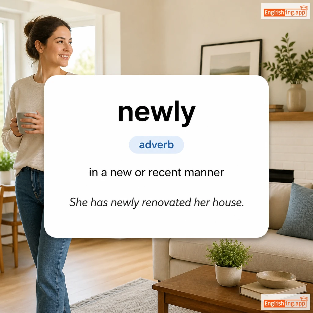 newly definition card — visual illustration of the meaning