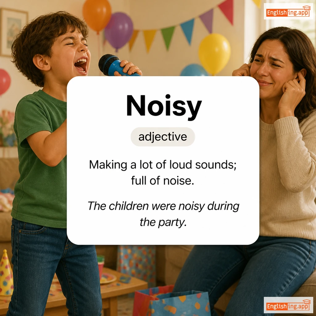 Noisy definition card — visual illustration of the meaning