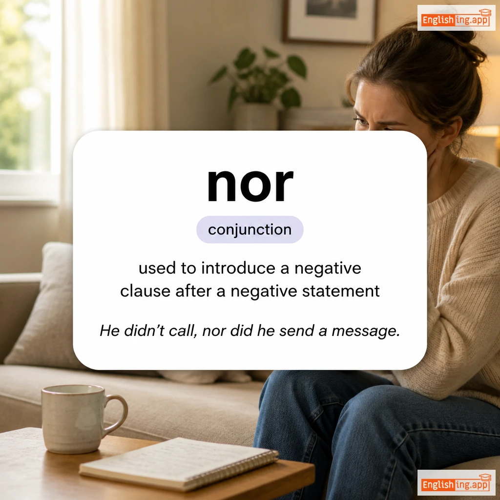 nor definition card — visual illustration of the meaning