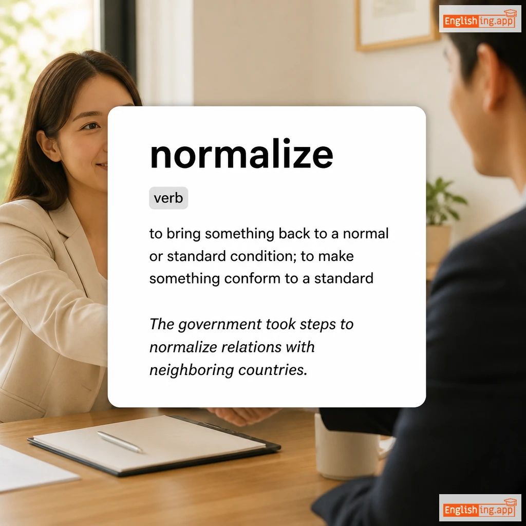 normalize definition card — visual illustration of the meaning
