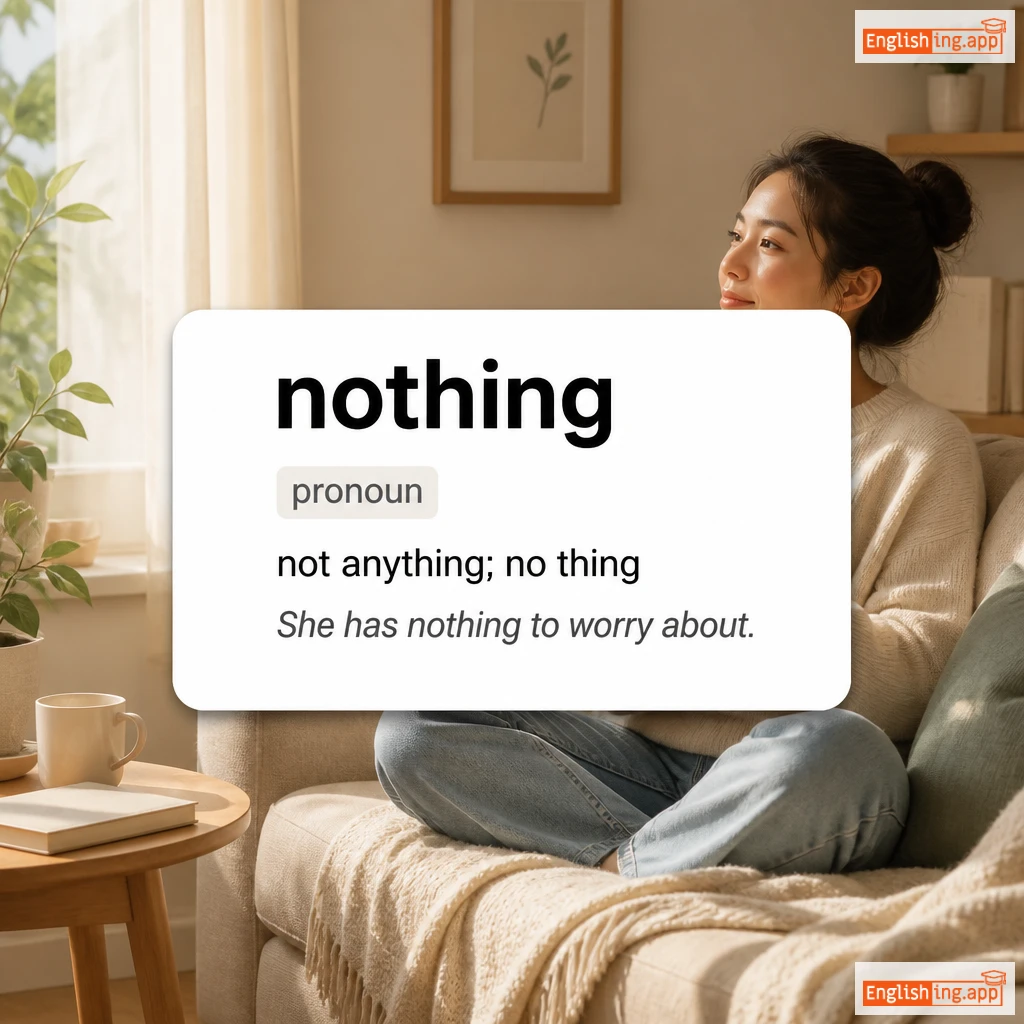 nothing definition card — visual illustration of the meaning