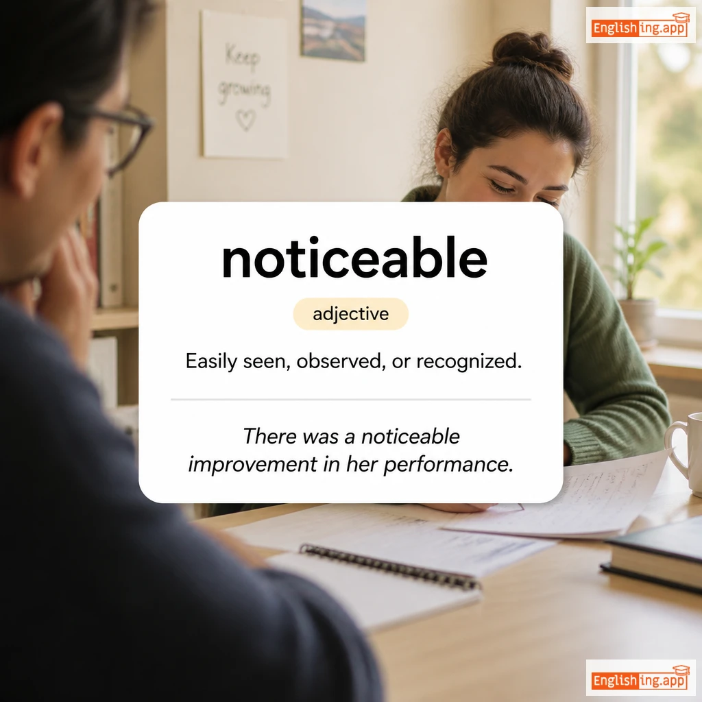 noticeable definition card — visual illustration of the meaning