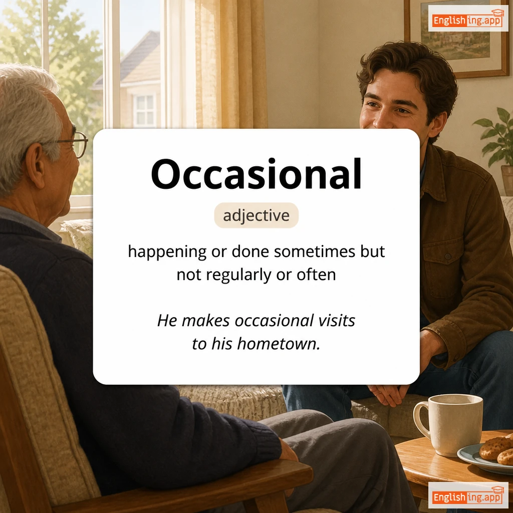 Occasional definition card — visual illustration of the meaning