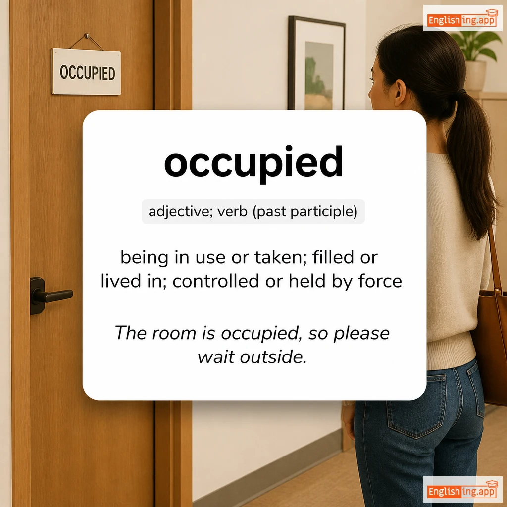 occupied definition card — visual illustration of the meaning