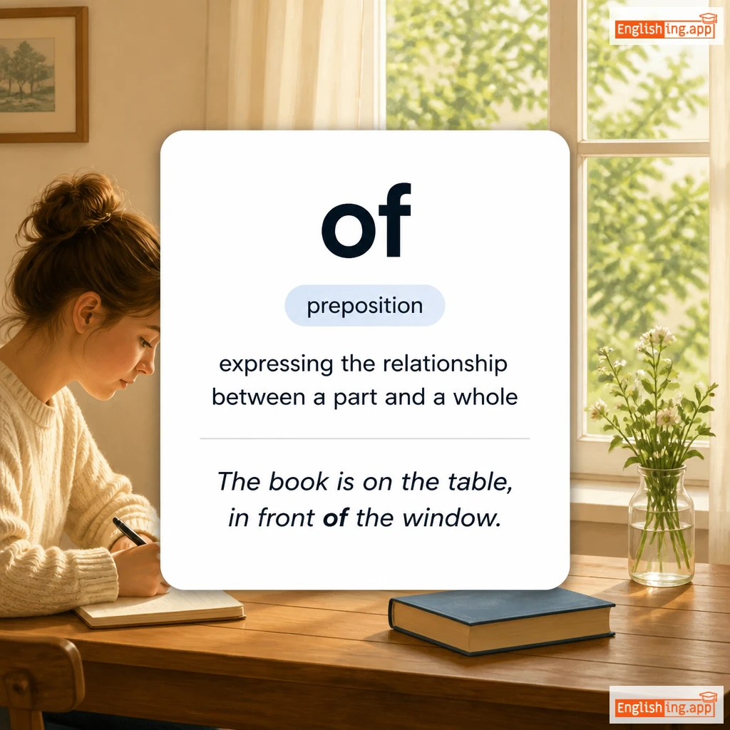 of definition card — visual illustration of the meaning