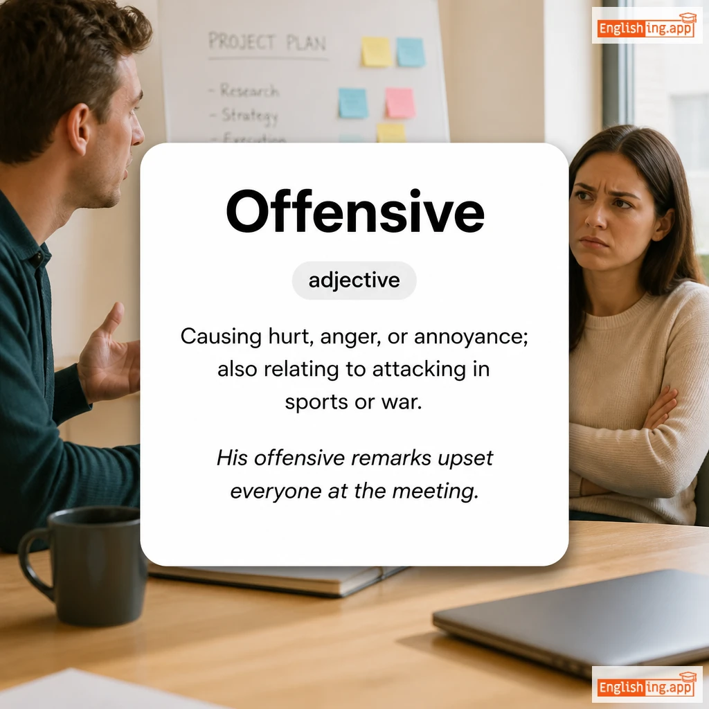 Offensive definition card — visual illustration of the meaning