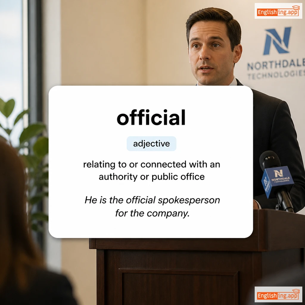 official definition card — visual illustration of the meaning