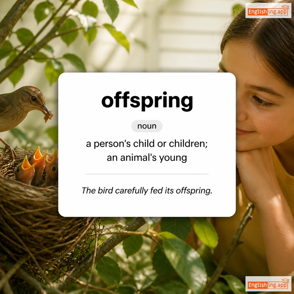 offspring definition card — visual illustration of the meaning
