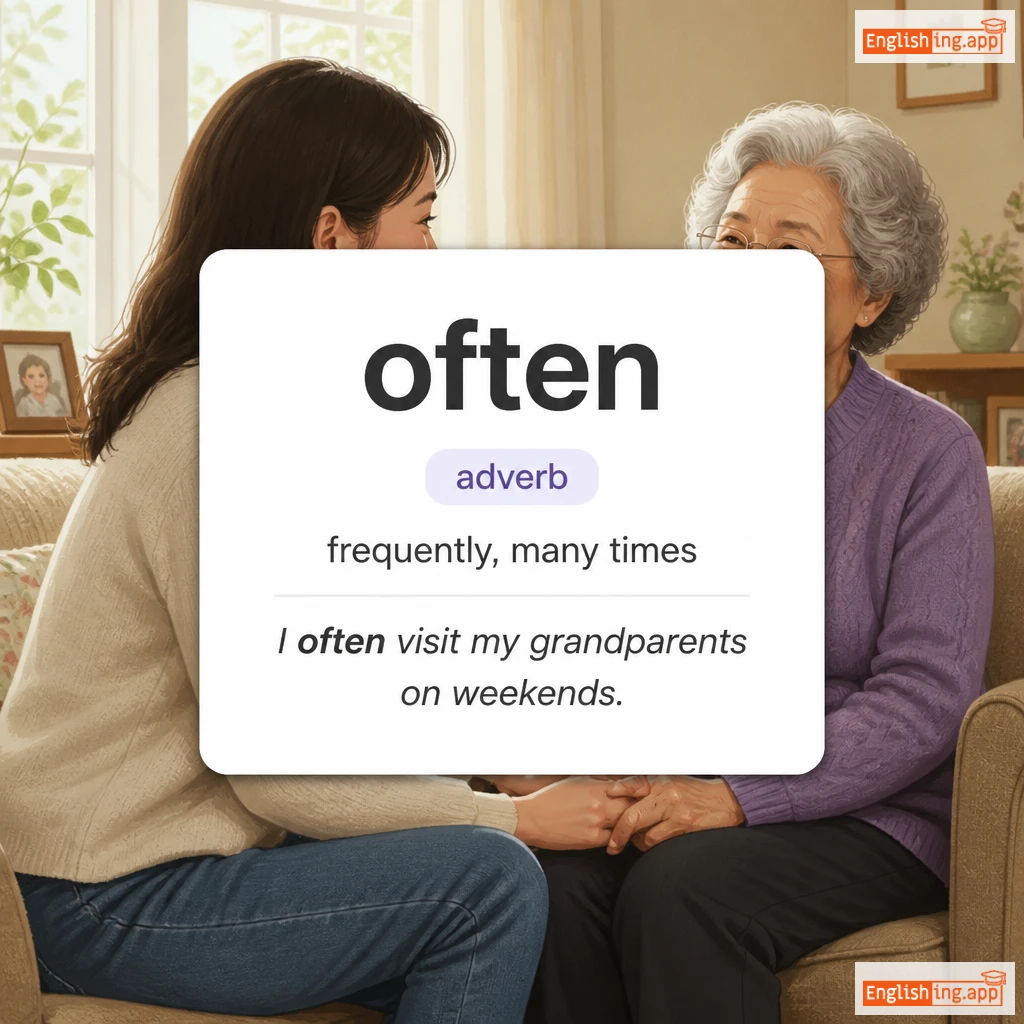 often definition card — visual illustration of the meaning