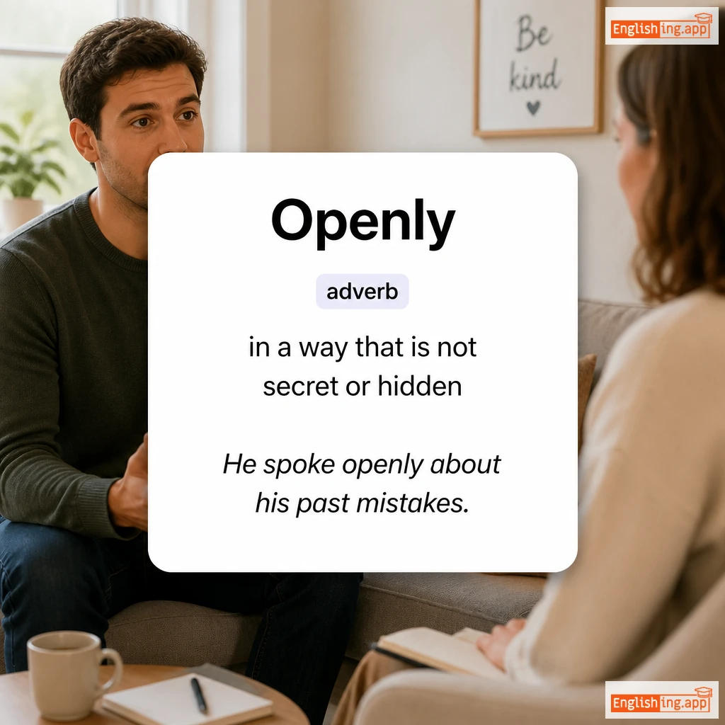 Openly definition card — visual illustration of the meaning