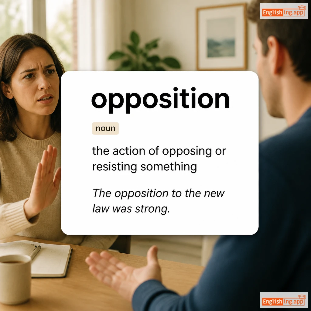 opposition definition card — visual illustration of the meaning