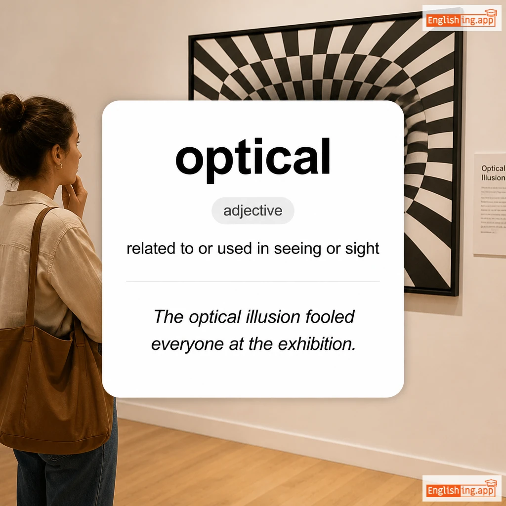 optical definition card — visual illustration of the meaning