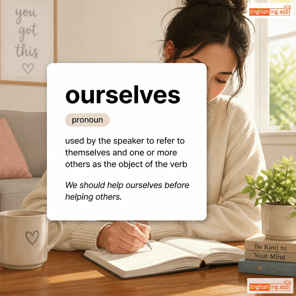 ourselves definition card — visual illustration of the meaning