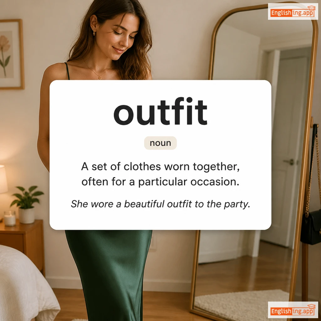 outfit definition card — visual illustration of the meaning